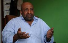 Berhanu Nega, an exiled Ethiopian Ginbot 7 rebel leader speaks during a Reuters interview at his office in Addis Ababa, Ethiopia, October 19, 2018. PHOTO BY REUTERS/Tiksa Negeri