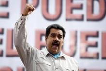 Venezuela's President Nicolas Maduro speaks to supporters during a rally against imperialism, in Caracas, March 12, 2015. PHOTO BY REUTERS/Carlos Garcia Rawlins