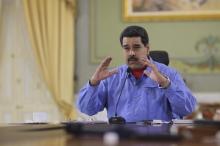 Venezuela's President Nicolas Maduro speaks during a meeting with ministers at Miraflores Palace in Caracas, in this handout picture provided by Miraflores Palace, February 27, 2016. PHOTO BY REUTERS/Miraflores Palace
