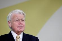 Iceland's President Olafur Ragnar Grimsson attends a news conference during the World Climate Change Conference 2015 (COP21) at Le Bourget, near Paris, France, December 7, 2015. PHOTO BY REUTERS/Stephane Mahe