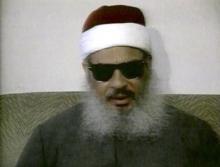 Egyptian Omar Abdel-Rahman speaks during a news conference in this still image taken from February 1993 video footage on January 18, 2013. PHOTO BY REUTERS/Reuters TV