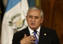 Guatemalan President Otto Perez speaks during a news conference in the Presidential House in Guatemala City, August 31, 2015. PHOTO BY REUTERS/Jorge Dan Lopez