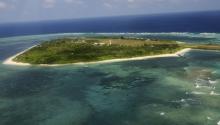 The Pagasa (Hope) Island, part of the disputed Spratly group of islands, in the South China Sea located off the coast of western Philippines