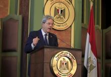 Italian Foreign Minister Paolo Gentiloni speaks during a news conference with his Egyptian counterpart Sameh Shoukry at the foreign ministry in Cairo, Egypt, July 13, 2015. PHOTO BY REUTERS/Mohamed Abd El Ghany