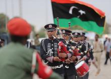 Libyans parade during celebrations marking the third anniversary of Libyan National Army's Dignity operation against Islamists and other opponents, in Benghazi, Libya, May 16, 2017. PHOTO BY REUTERS/Esam Omran Al-Fetori