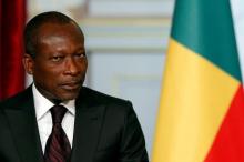 Benin's President Patrice Talon attends a joint declaration with French President at the Elysee Palace in Paris, France, April 26, 2016. PHOTO BY REUTERS/Philippe Wojazer