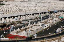 Muslim pilgrims' tents are pictured in Mina ahead of annual Haj pilgrimage near the holy city of Mecca, Saudi Arabia, August 19, 2018. PHOTO BY REUTERS/Zohra Bensemra