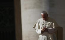 Pope Francis leads his Wednesday general audience in Saint Peter's square at the Vatican, November 19, 2014. PHOTO BY REUTERS/Tony Gentile