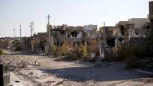Destroyed buildings are seen in the city of Ramadi, January 16, 2016. PHOTO BY REUTERS/Thaier Al-Sudani
