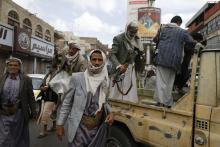 Shi'ite Houthi rebels are seen in Sanaa