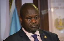 South Sudan First Vice President Riek Machar attends a news conference in South Sudan's capital Juba, July 8, 2016. PHOTO BY REUTERS/Stringer