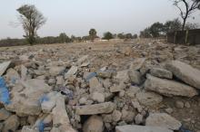 Rubble is all that remains at the site of a Shi'ite mosque that was demolished in Zaria, Kaduna state, Nigeria, February 2, 2016. PHOTO BY REUTERS/Afolabi Sotunde