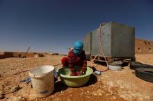 An indigenous Sahrawi woman washes her laundry in a refugee camp of Boudjdour in Tindouf, southern Algeria, March 3, 2016. PHOTO BY REUTERS/Zohra Bensemra