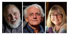 A combination picture shows the Nobel Prize for Physics 2018 award winners (L-R) Arthur Ashkin of the U.S., Gerard Mourou of France and Donna Strickland of Canada, October 2, 2018. PHOTO BY REUTERS/Brendan McDermid/Charles Platiau/Peter Power