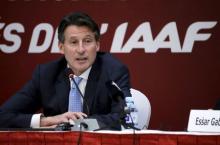 Newly elected President of International Association of Athletics Federations Sebastian Coe speaks at a news conference, in Beijing, August 19, 2015. PHOTO BY REUTERS/Jason Lee