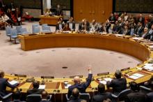 Russian Ambassador to the United Nations Vasily Nebenzya votes against a bid to renew an international inquiry into chemical weapons attacks in Syria, during a meeting of the U.N. Security Council at the United Nations headquarters in New York, U.S., November 17, 2017. PHOTO BY REUTERS/Brendan McDermid