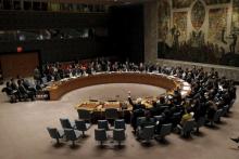 The United Nations Security Council votes to approve a resolution that would dramatically tighten existing restrictions on North Korea at the United Nations Headquarters in New York, March 2, 2016. PHOTO BY REUTERS/Brendan McDermid