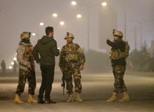 Afghan security force keep watch near the site of an attack on the Intercontinental Hotel in Kabul, Afghanistan, January 20, 2018. PHOTO BY REUTERS/Mohammad Ismail