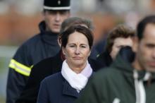 French Minister for Ecology, Sustainable Development and Energy Segolene Royal arrives at the scene near the wreckage of a school minibus after it crashed into a metal panel which fell from a truck in Rochefort, France, February 11, 2016. PHOTO BY REUTERS/Regis Duvignau