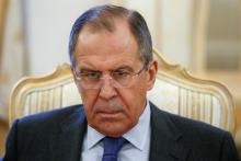 Russia's Foreign Minister Sergei Lavrov attends a meeting with Tanzania's Minister of Foreign Affairs and International Co-operation Bernard Membe (not pictured) in Moscow, January 16, 2015. PHOTO BY REUTERS/Sergei Karpukhin