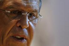 Russian Foreign Minister Sergei Lavrov delivers a speech during a meeting with students on the first day of the academic year at the Moscow State Institute of International Relations (MGIMO) in Moscow, Russia, September 1, 2015. PHOTO BY REUTERS/Sergei Karpukhin