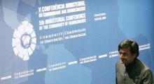 Shashi Tharoor arrives at the 5th Ministerial conference of the Community of Democracies in Lisbon, July 12, 2009. PHOTO BY REUTERS/Nacho Doce