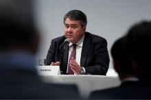 Sigmar Gabriel, Germany's Minister of Economic Affairs and Energy, speaks during a news conference at the 15th Asia-Pacific Conference of German Business in Hong Kong, China, November 4, 2016. PHOTO BY REUTERS/Bobby Yip