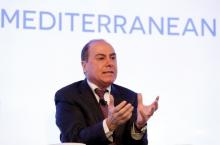 Chief Israeli Negotiator, Vice Prime Minister and Minister of Interior Silvan Shalom gestures during the Rome 2015 MED - Mediterranean Dialogues forum in Rome, Italy, December 11, 2015. PHOTO BY REUTERS/Remo Casilli