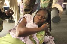 Simone, wife of Ivory Coast's Laurent Gbagbo, is seen at Hotel Golf in Abidjan, after she was arrested with her husband