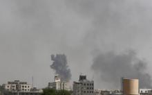 Smoke billows from the site of Saudi-led air strikes on al-Dailami air base in Yemen's capital Sanaa, September 6, 2015. PHOTO BY REUTERS/Khaled Abdullah