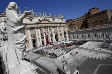 General view of St.Peter's square in the Vatican City, May 17, 2015. PHOTO BY REUTERS/Tony Gentile