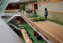 Students study in the Allan and Alene Smith Law Library addition at the University of Michigan in Ann Arbor, Michigan, U.S., September 20, 2018. REUTERS/Rebecca Cook