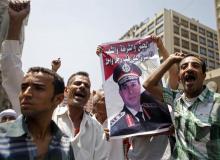 Supporters of the interim government installed by the Egyptian army