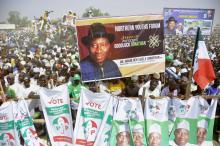 Supporters of Nigeria's People's Democratic Party gather during a presidential campaign rally in Kano, January 21, 2015. PHOTO BY REUTERS/Stringer