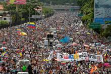 Opposition supporters rally against President Nicolas Maduro in Caracas, Venezuela, May 20, 2017. PHOTO BY REUTERS/Christian Veron