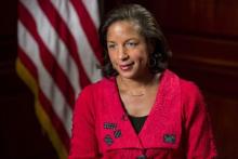 National Security Advisor Susan Rice speaks during an interview about the recent nuclear deal reached with Iran at the White House in Washington, July 15, 2015. PHOTO BY REUTERS/Joshua Roberts