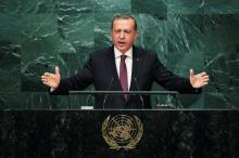 Turkish President Recep Tayyip Erdogan addresses the United Nations General Assembly in the Manhattan borough of New York, U.S., September 20, 2016. PHTO BY REUTERS/Eduardo Munoz