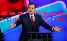 Republican U.S. presidential candidate Senator Ted Cruz speaks during the Republican presidential debate in Las Vegas, Nevada, December 15, 2015. PHOTO BY REUTERS/Mike Blake