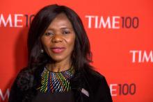 Honoree and human rights lawyer, Thuli Madonsela arrives at the Time 100 gala celebrating the magazine's naming of the 100 most influential people in the world for the past year, in New York