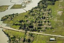 Aerial view of a burnt Rohingya village near Maungdaw in Rakhine state, Myanmar, September 20, 2018. PHOTO BY REUTERS/Ye Aung Thu