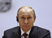 Russian President Vladimir Putin attends the inauguration of World Diamond Conference in New Delhi, December 11, 2014. PHOTO BY REUTERS/Ahmad Masood