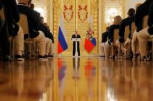 Russian President Vladimir Putin speaks during a personal send-off for members of Russian Olympic team at the Kremlin in Moscow, Russia, July 27, 2016. PHOTO BY REUTERS/Maxim Shemetov Picture Supplied by Action Images