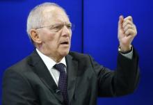 German Finance Minister Wolfgang Schaeuble attends the World Economic Forum (WEF) annual meeting in Davos, Switzerland, January 19, 2017. PHOTO BY REUTERS/Ruben Sprich
