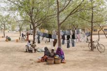 Women sell food in Kerawa, Cameroon, March 16, 2016. Kerawa is on the border with Nigeria and is subject to frequent Boko Haram attacks. PHOTO BY REUTERS/Joe Penney