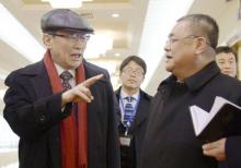 China's Special Representative for Korean Peninsula Affairs Wu Dawei (L) arrives at Pyongyang's international airport, in North Korea, February 2, 2016. PHOTO BY REUTERS/Kyodo