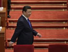 Chinese President Xi Jinping arrives for the opening of the annual full session of the National People's Congress, the country's parliament, at the Great Hall of the People in Beijing, March 5, 2015. PHOTO BY REUTERS/Jason Lee