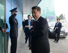 Chinese President Xi Jinping arrives to the Shanghai Cooperation Organization (SCO) summit in Ufa, Russia, July 10, 2015. PHOTO BY REUTERS/RIA Novosti