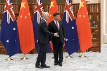 Chinese President Xi Jinping meets with Australia's Prime Minister Malcolm Turnbull ahead of G20 Summit in Hangzhou, Zhejiang province, China, September 4, 2016. PHOTO BY REUTERS/Wang Zhao