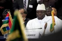 Gambia's President Yahya Jammeh attends an extraordinary meeting of the Economic Community of West African States (Ecowas) in Senegal's capital Dakar, April 2, 2012. PHOTO BY REUTERS/Joe Penney