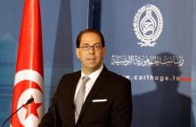 Tunisia's Prime Minister-designate Youssef Chahed speaks during a news conference after his meeting with Tunisia's President Beji Caid Essebsi (not pictured) in Tunis, Tunisia, August 3, 2016. REUTERS/Zoubeir Souissi